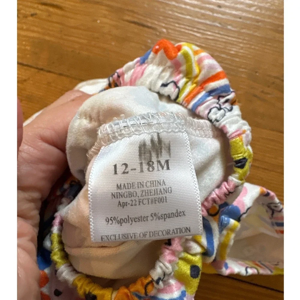 Pete + Lucy Romper Kids White Floral Rainbow Ruffle Retro SIZE 12-18M‎